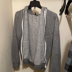 Grey zip up hoodie